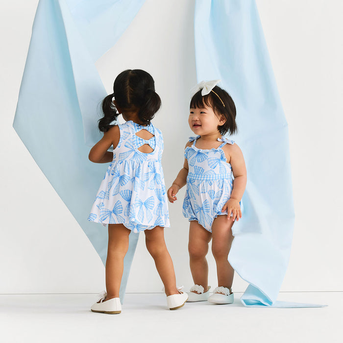 Edda Sleeveless Bow Bubble Romper