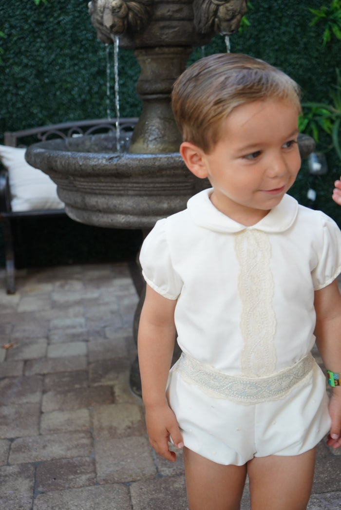 Edward Baby Dusty Green/Ivory 2-piece Set