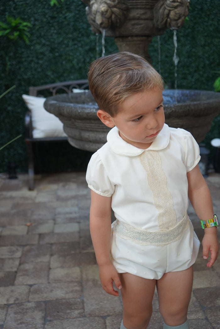 Edward Baby Dusty Green/Ivory 2-piece Set