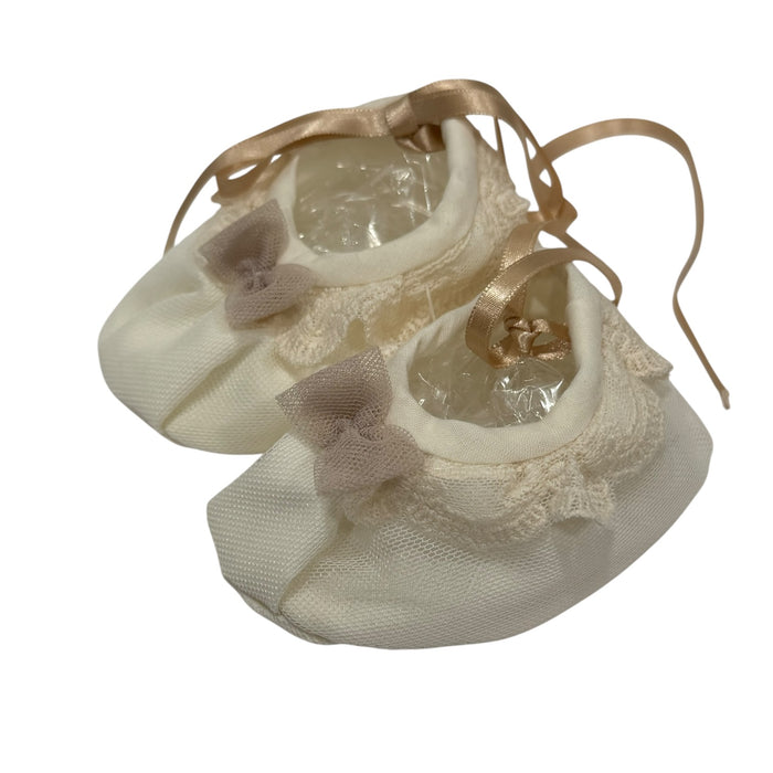 Edwarda Beige Lace Pre-Walker Booties