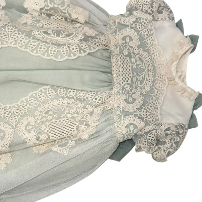 Edwarda Tower Green Lace Girl Dress
