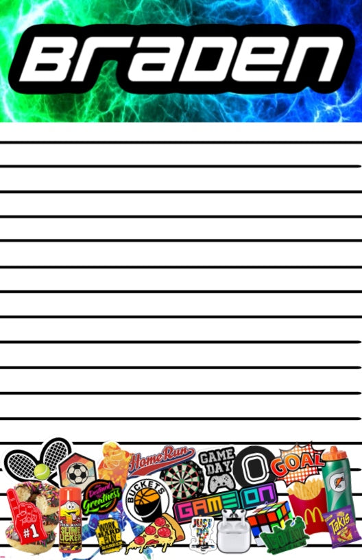 Electric Custom Notepad