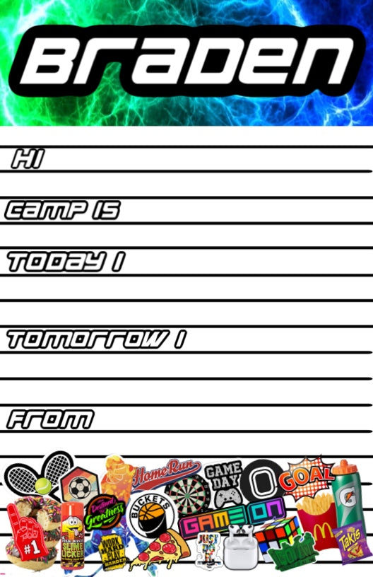 Electric Fill-In Custom Notepad