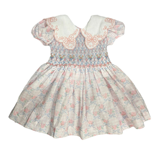 Eleonora Eloise Handsmocked Girl Bows Dress