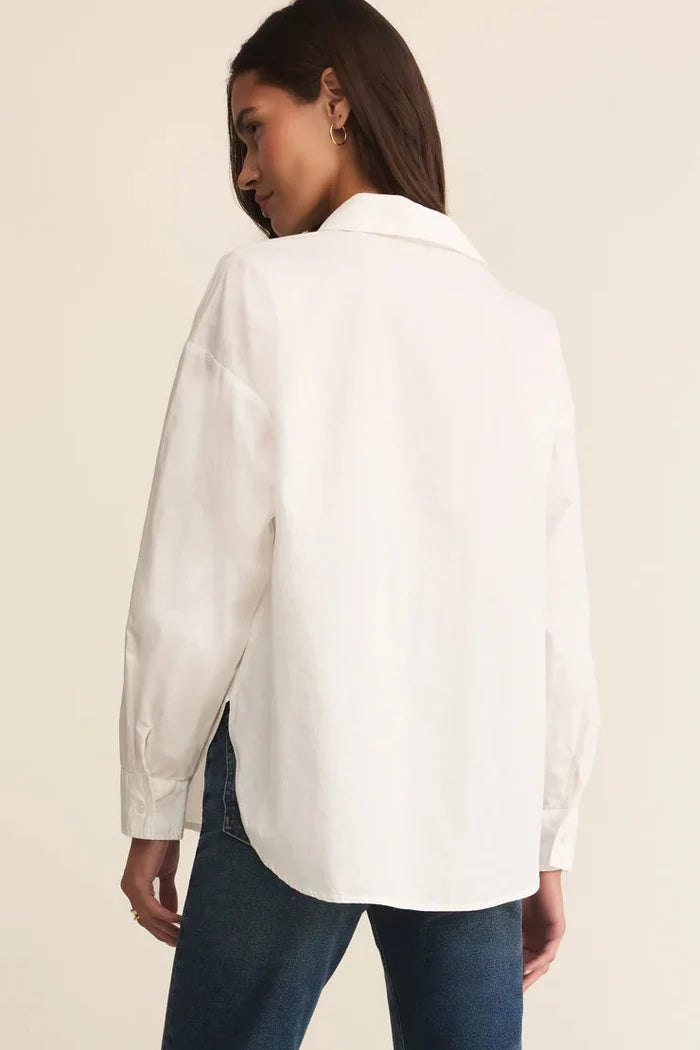 Elevated Poplin Shirt - White