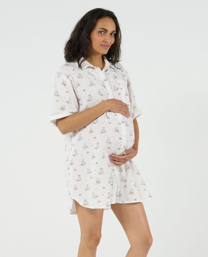 Elinor Maternity and Nursing Nightdress – Multicolour