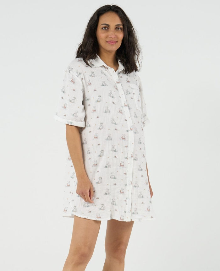 Elinor Maternity and Nursing Nightdress – Multicolour