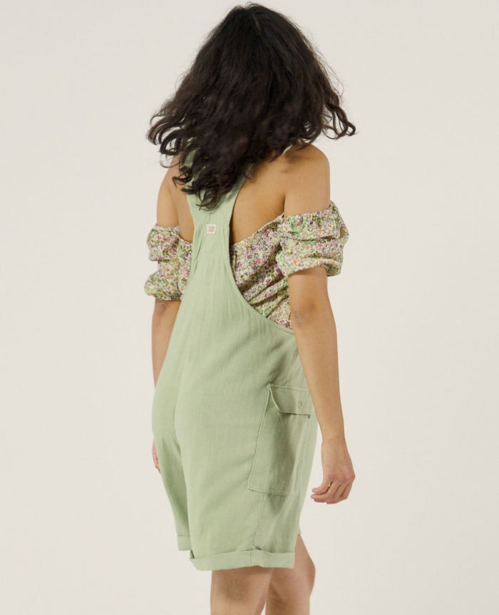 Eloise maternity shorts dungaree - Sage