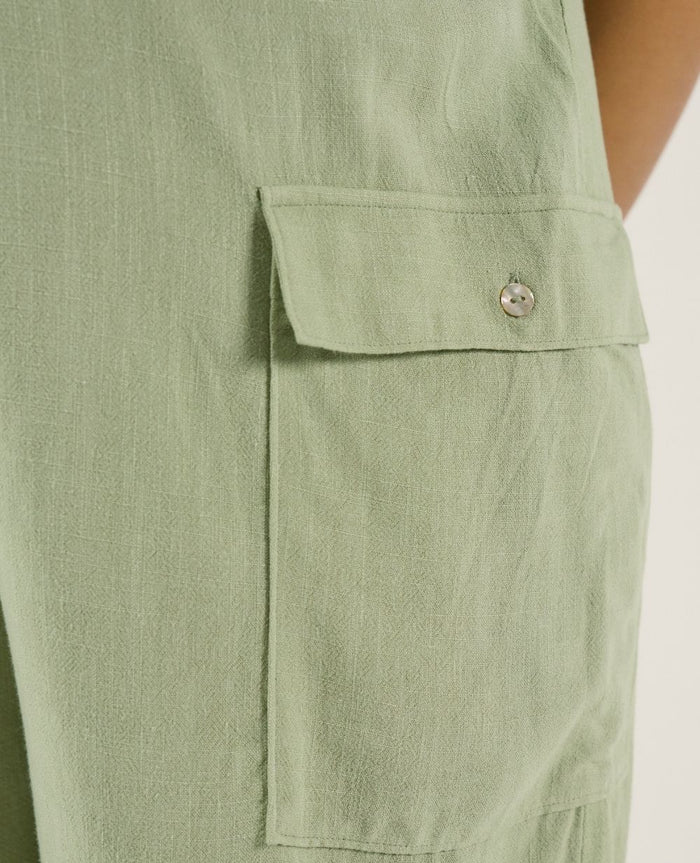 Eloise maternity shorts dungaree - Sage