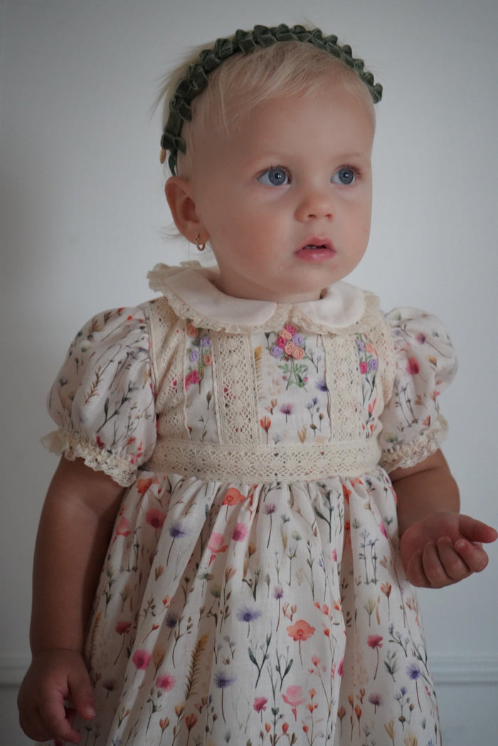 Elsa Wildflower Handembroidered Girl Dress