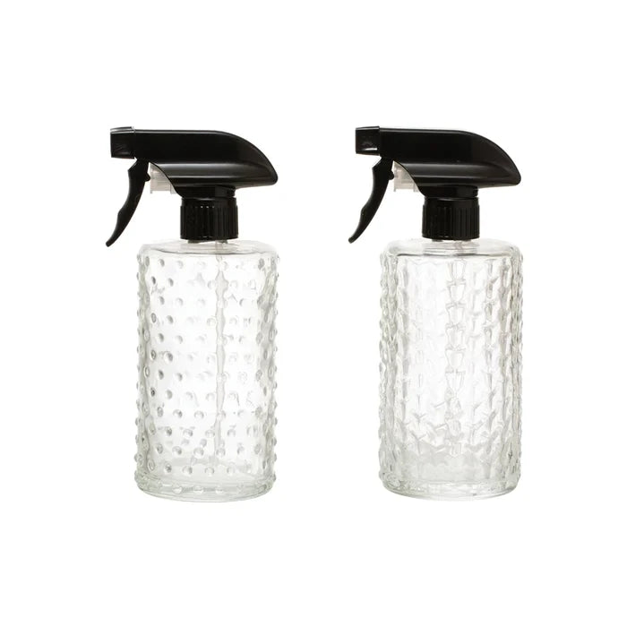 Embossed Glass Spray Bottle — Creative Co-op