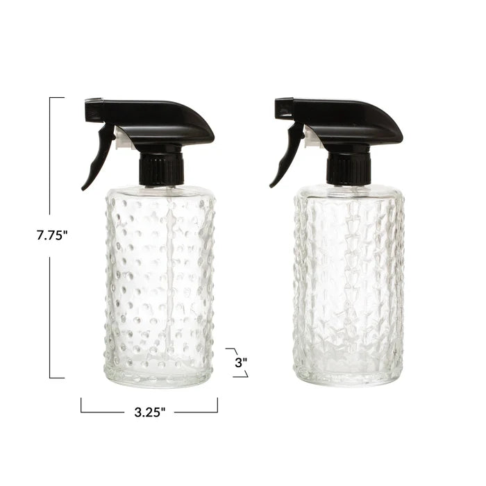 Embossed Glass Spray Bottle — Creative Co-op, view 3