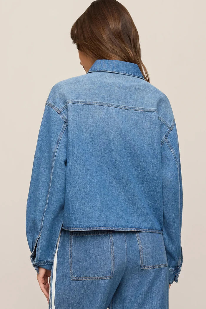 Back view of Z Supply Erin cropped denim jacket