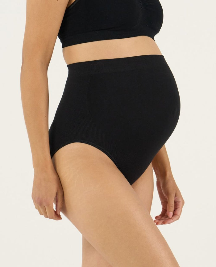 Essentiel  seamless maternity maxi brief – Black