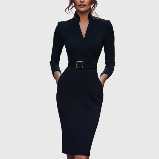 Eva | Graceful Waist Midi Dress