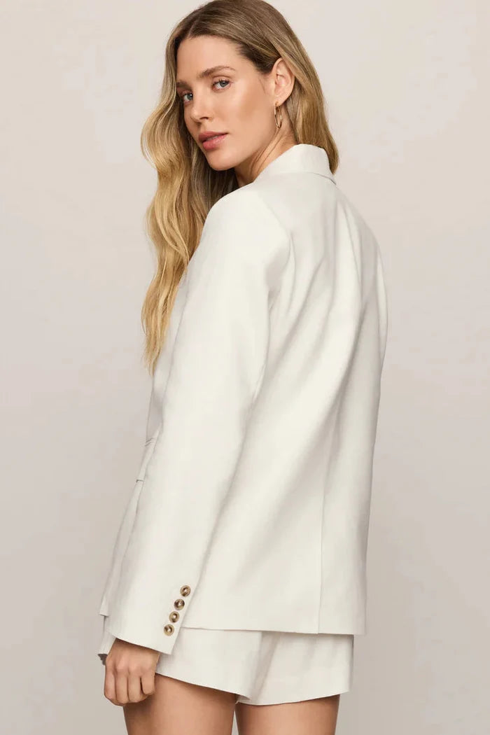 Evan Linen Blazer - Cloud