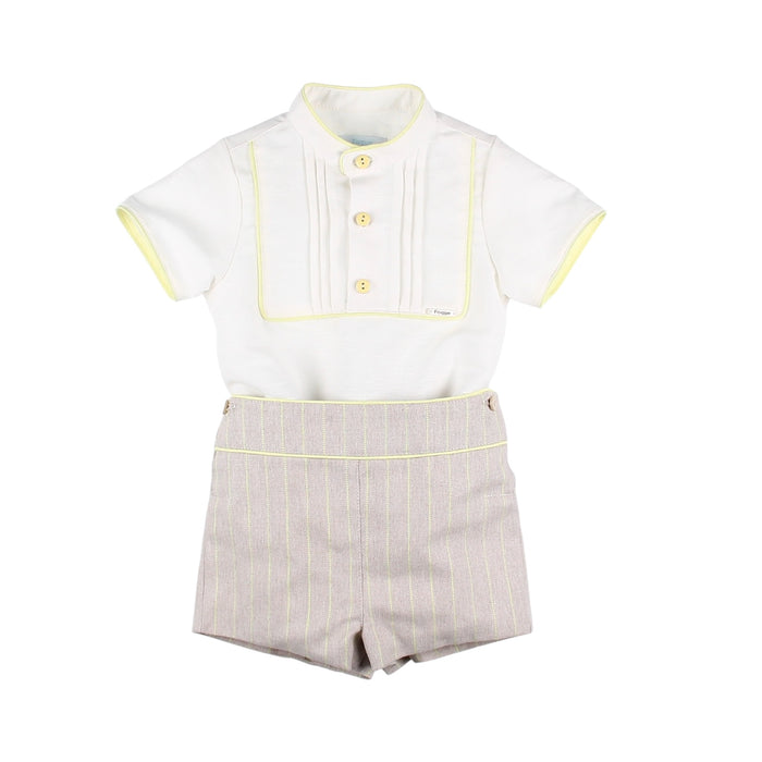 Fabio Butter Yellow/Cream Boy 2-piece Set