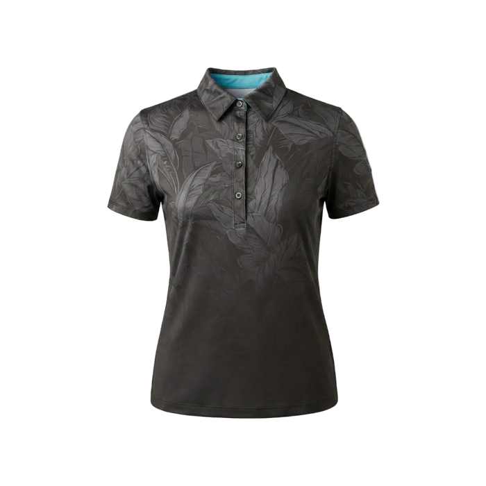 "Faded" Black Ombre - OGA Women's Polo - Black / Charcoal