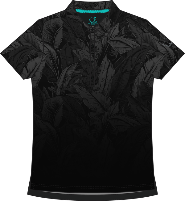 "Faded" Black Ombre - OGA Women's Polo - Black / Charcoal