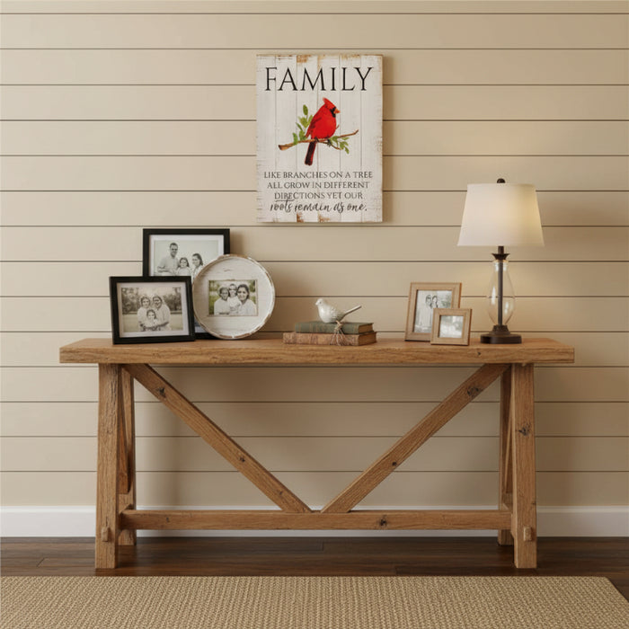 family cardinal block sign