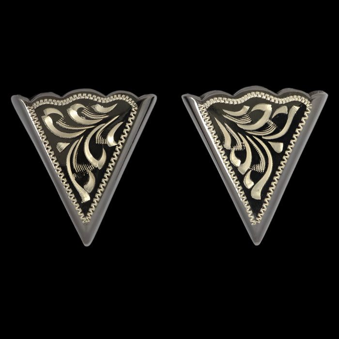 fancy german silver collar tips