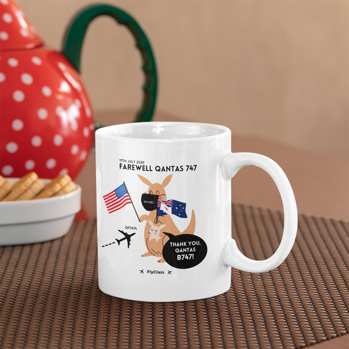 "Farewell Qantas 747" Mug