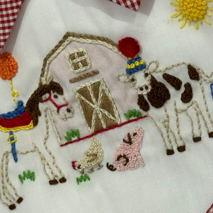 Farm Animals French Knot Boy Bubble