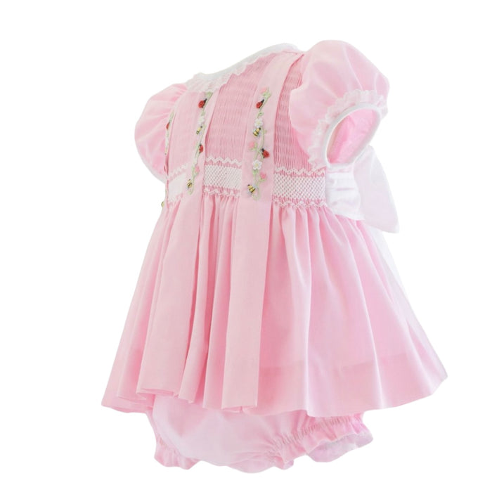 Forest Pink Handsmocked 2-pc Set