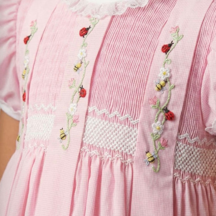 Forest Pink Handsmocked 2-pc Set