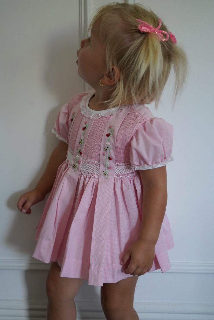 Forest Pink Handsmocked 2-pc Set