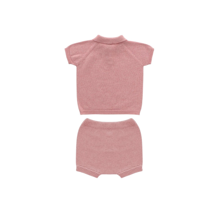 Frambuesa Dusty Pink Knitted Boy 2-piece Set