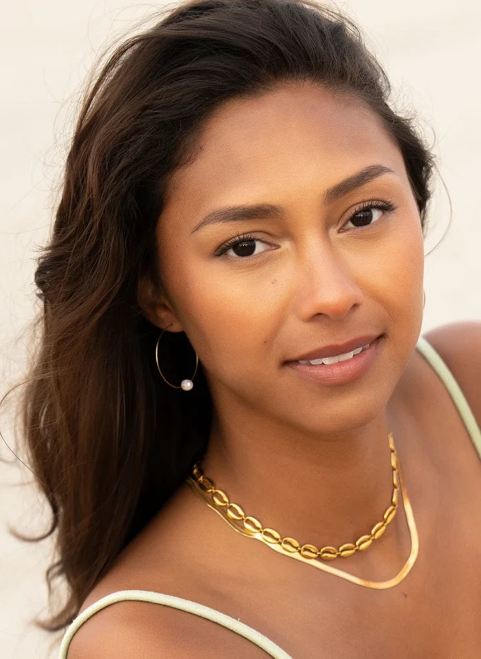 Freshwater Pearl Hoops