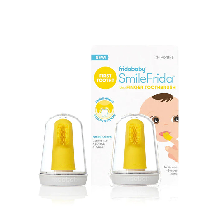Frida Finger Toothbrush set perfect for Toshi Baby Romper and Odyssey Wagon Wheels lovers