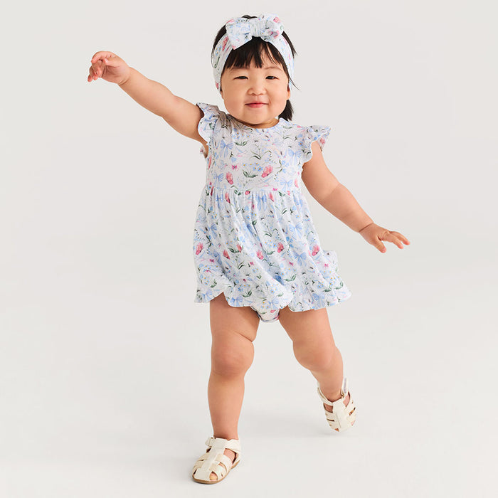 Gail Tie Back Ruffled Bodysuit Dress