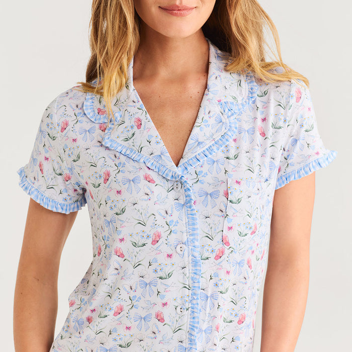 Gail Women's Ruffled Pajama Short Set