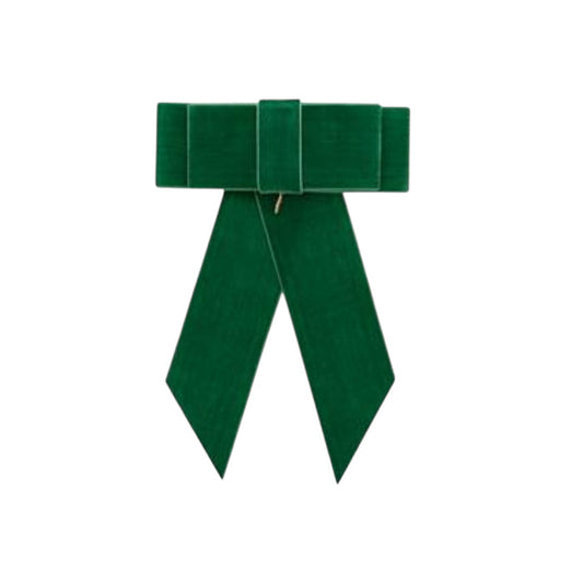 Gala Light Green Color Velvet Bow