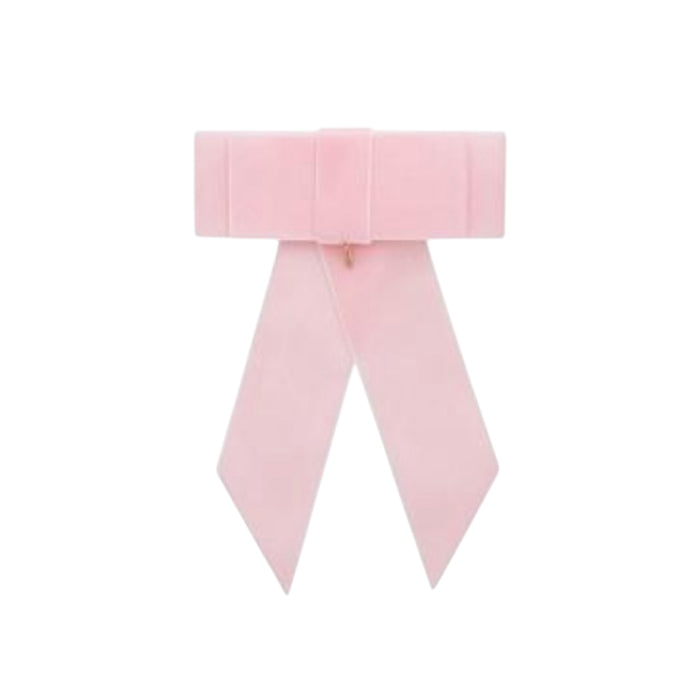 Gala Light Pink Color Velvet Bow