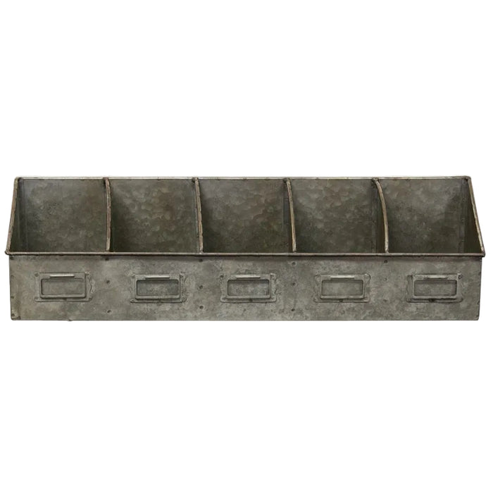 galvanized divided organizer