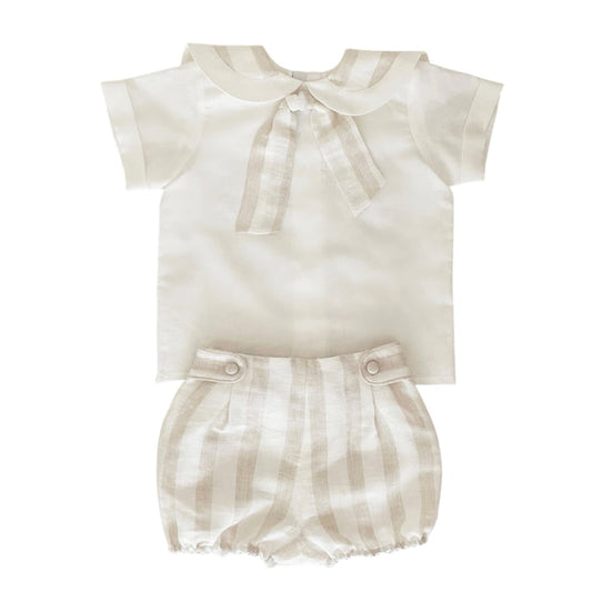 Georgina Beige Sailor Boy 2-Pc Set