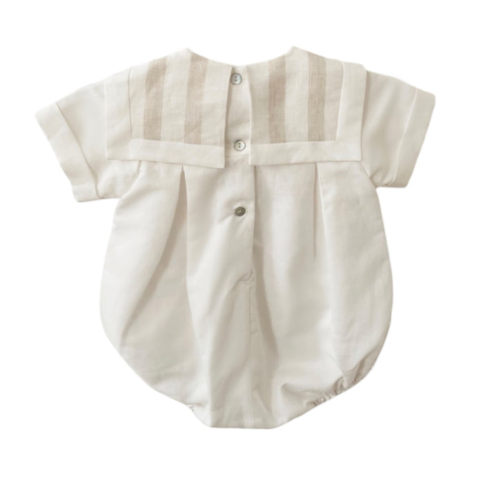 Georgina Beige Sailor Romper
