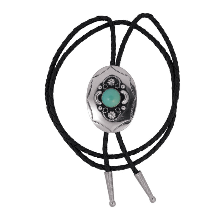 german silver with turquoise bolo tie