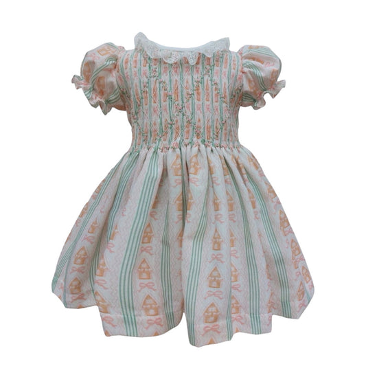 Gingerbread House Pastels Girl Dress