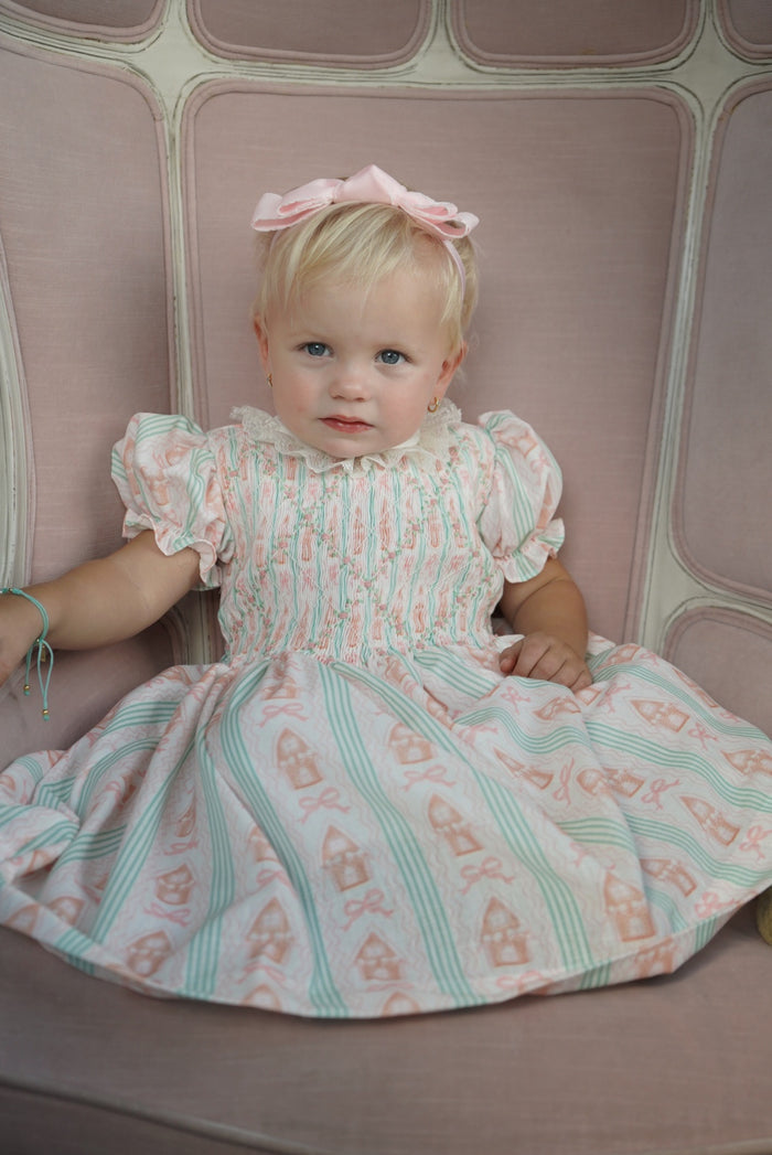 Gingerbread House Pastels Girl Dress