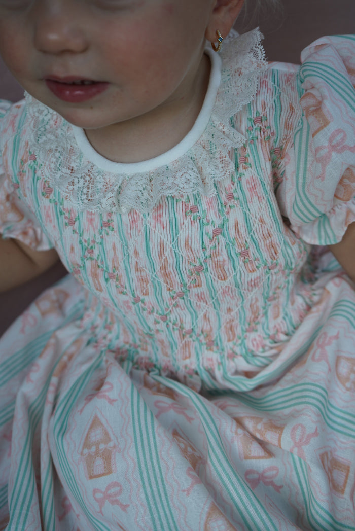 Gingerbread House Pastels Girl Dress