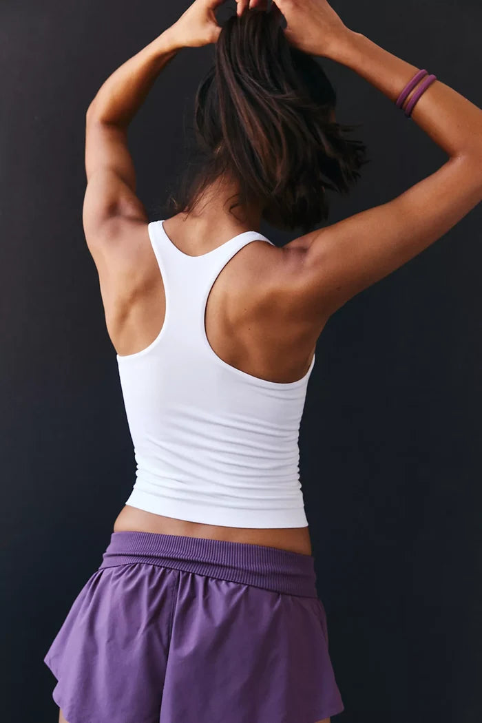 Go To Smooth Square Neck Cami - White