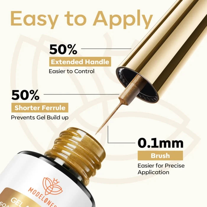 Gold Foil - ExtraDetails Gel Art Liner Duo ExtraDetails Gel Art Liner MODELONES #