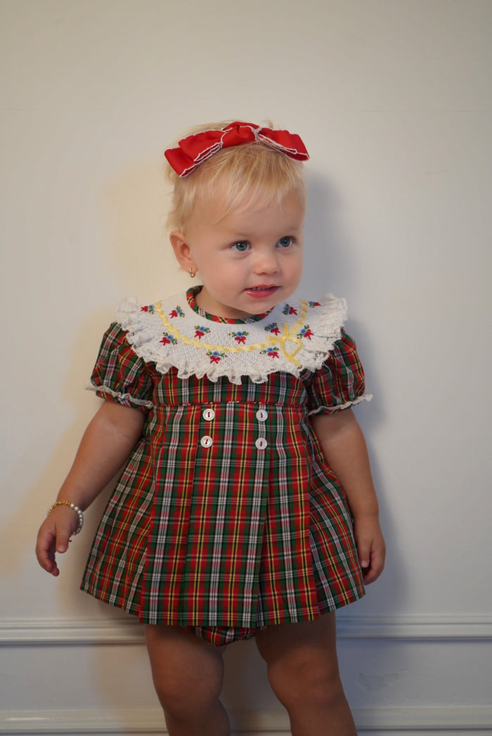 Golden Tartan Girl 2-piece set
