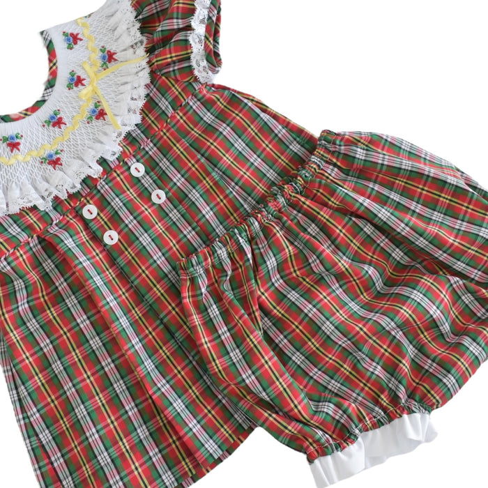 Golden Tartan Girl 2-piece set