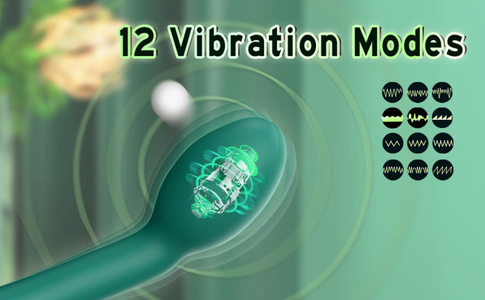 Green G-Spot Vibrator with 12 Vibration Modes - Unisex Pleasure Toy