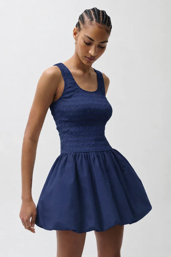 Gretta Bubble Hem Dress - Peacoat